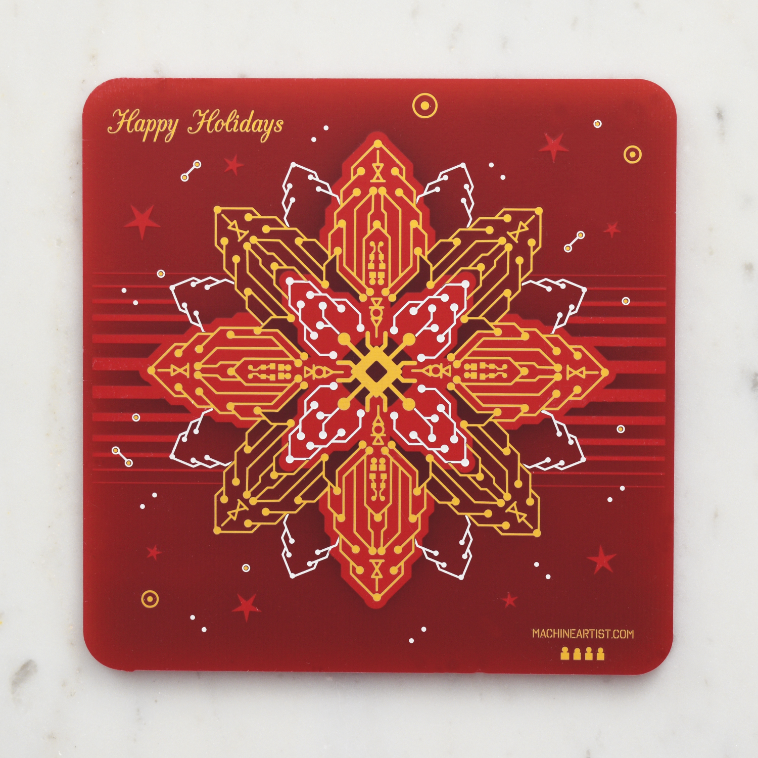 PCB Coasters Christmas